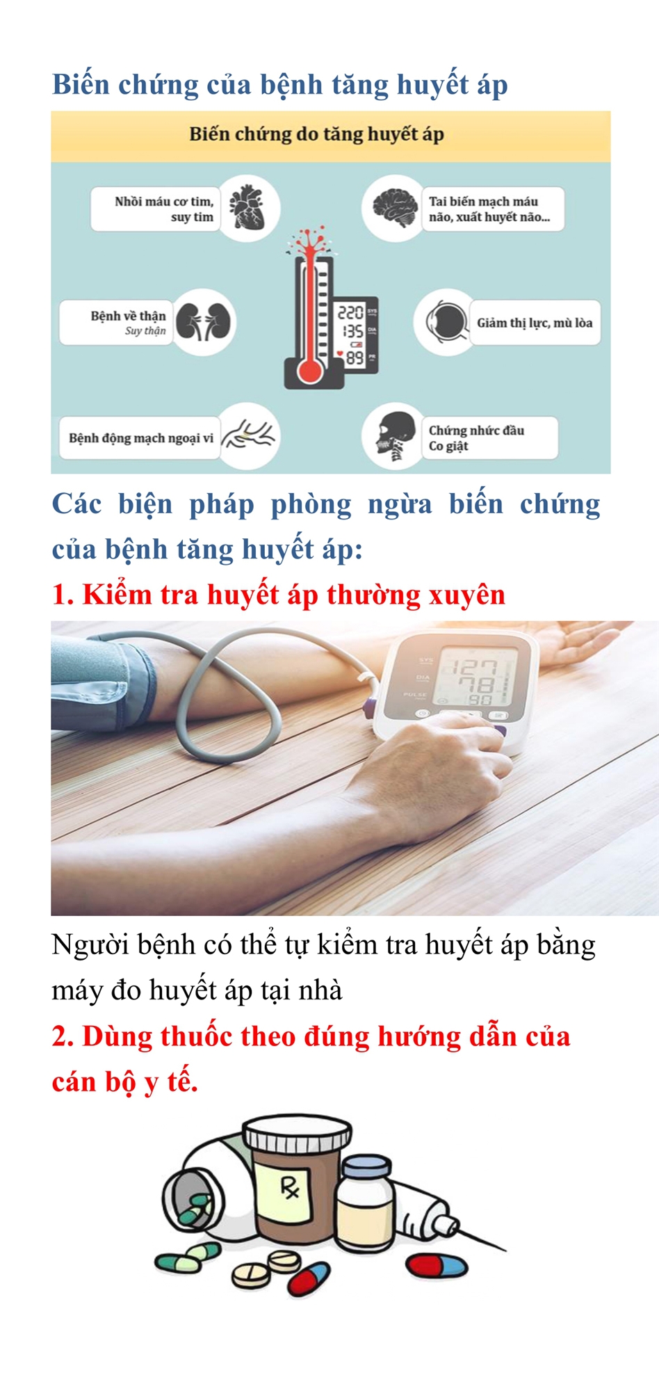 Phòng ngừa biến chứng ở người bệnh tăng huyết áp