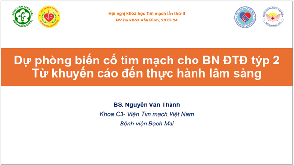 Dự phòng biến cố tim mạch cho BN ĐTĐ týp 2, từ khuyến cáo đến thực hành lâm sàng