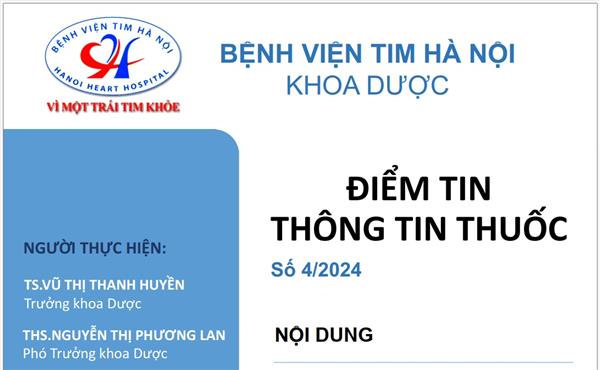 Điểm tin thông tin thuốc số 04/2024